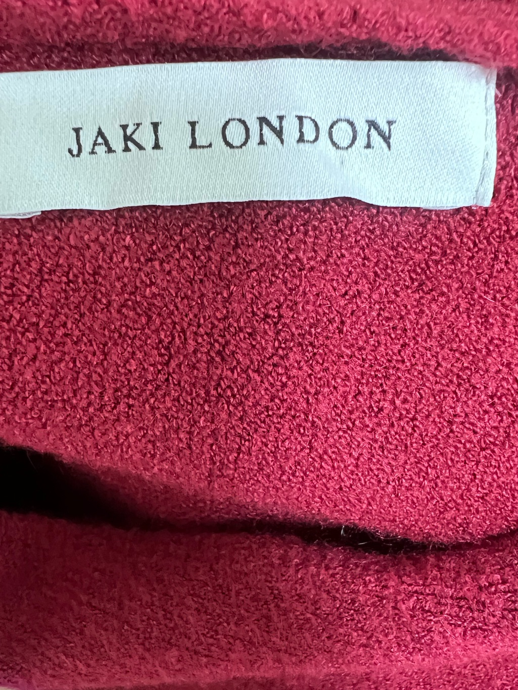 Like New Jaki London Asymmetric Draped | Burgundy | Seamless Knit Size: S/M — image 5 of 8